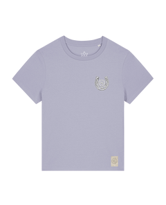 bio-female-medium fit-tshirt-pferd (backprint)-sttw172-lavender-front
