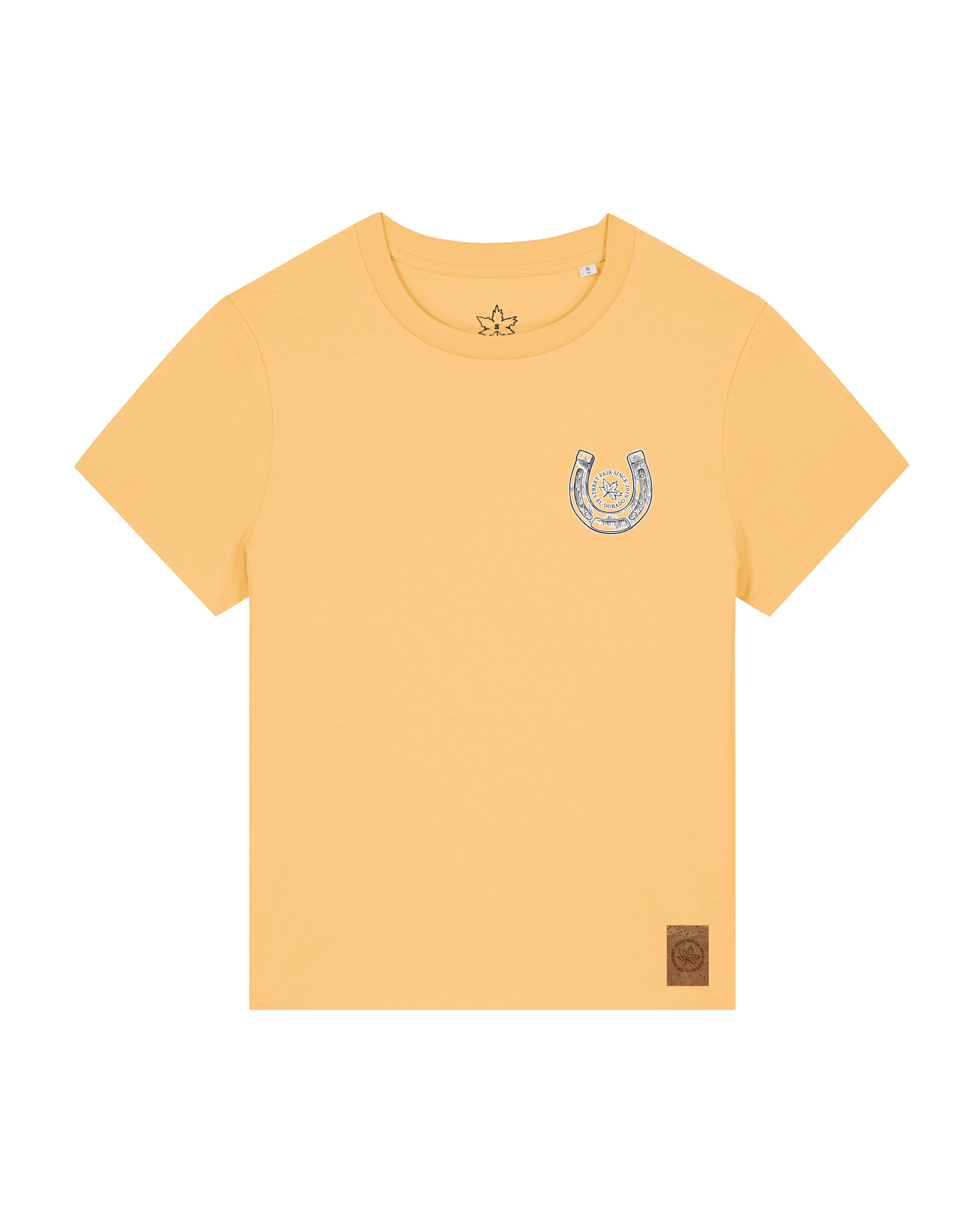 bio-female-medium fit-tshirt-pferd (backprint)-sttw172-senfkorn-front