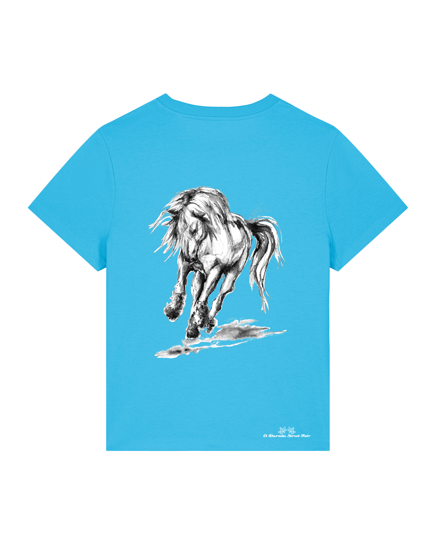 Bio Damen Medium Fit T-Shirt Pferd (Backprint)