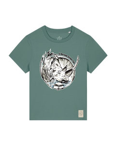 bio-female-medium fit-tshirt-rhinocchio-sttw172-blautanne-front