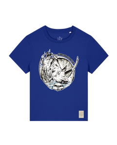 bio-female-medium fit-tshirt-rhinocchio-sttw172-kornblume-front