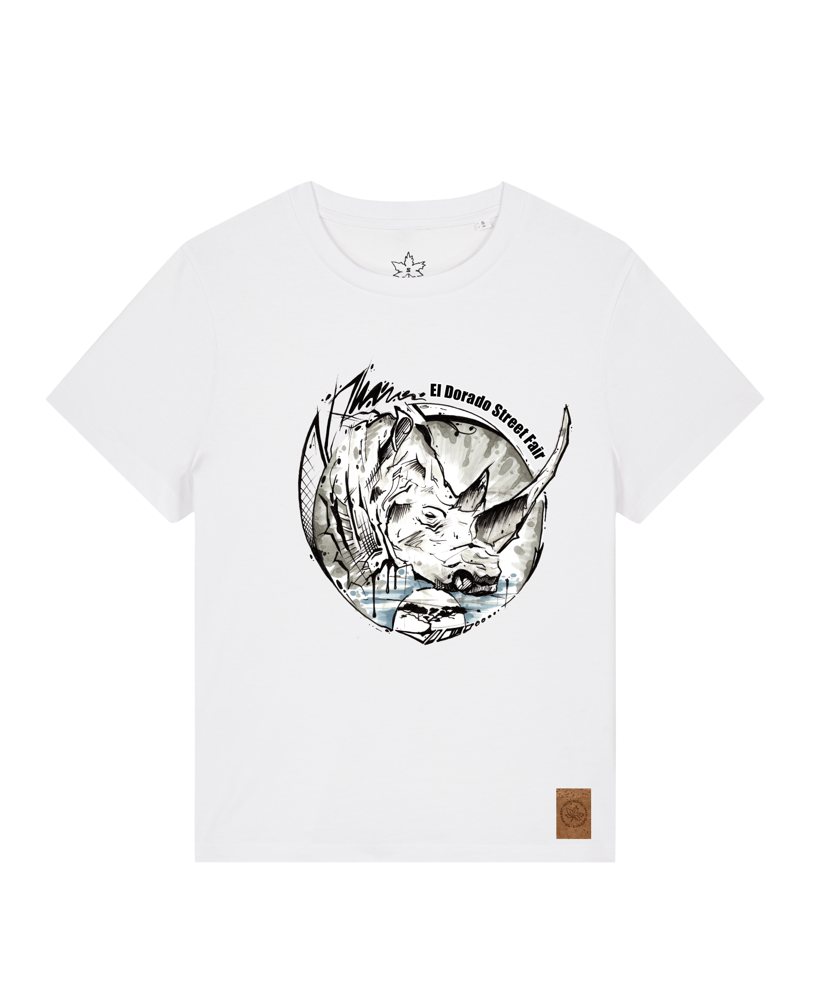 bio-female-medium fit-tshirt-rhinocchio-sttw172-weiß-front