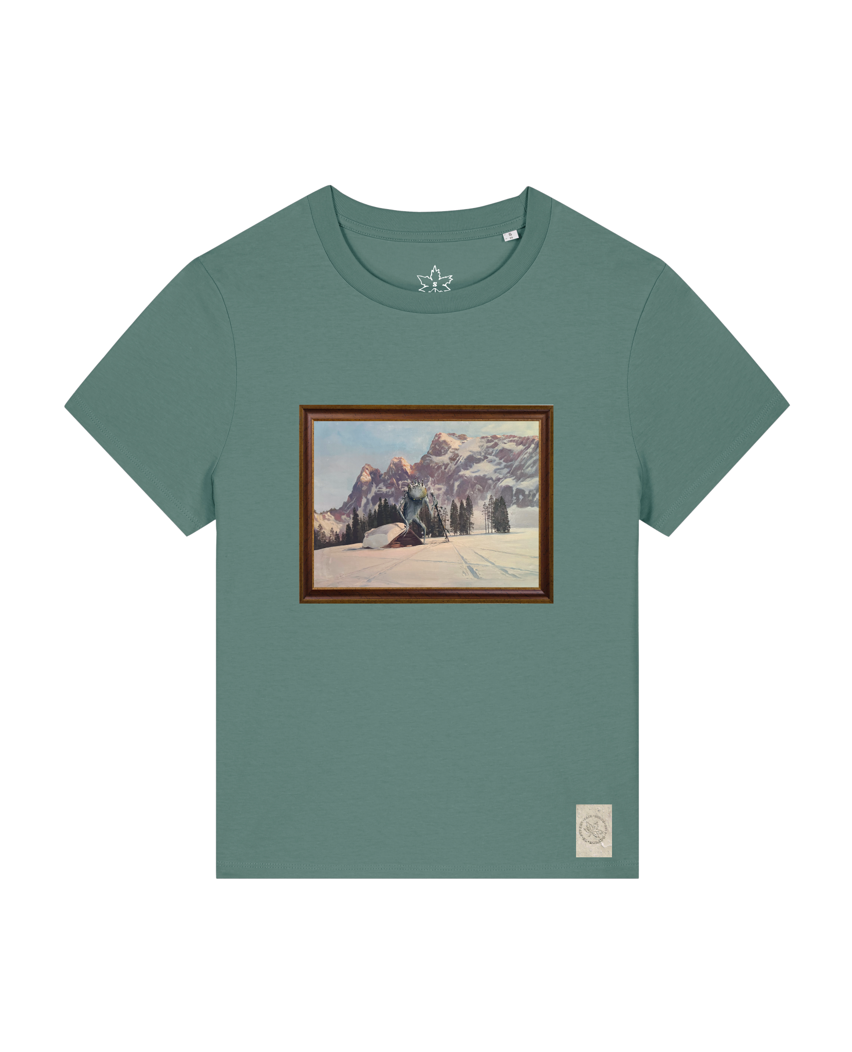bio-female-medium fit-tshirt-rübezahl in spindler myln-sttw172-blautanne-front