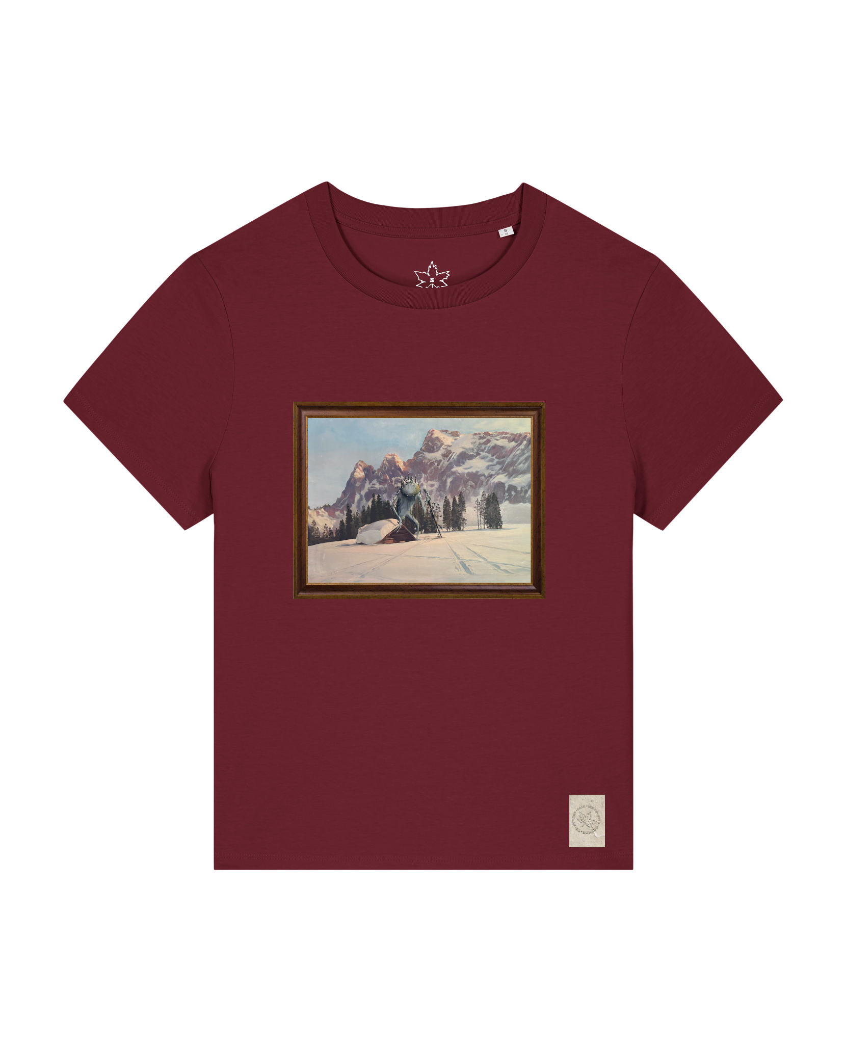 bio-female-medium fit-tshirt-rübezahl in spindler myln-sttw172-burgunder rot-front
