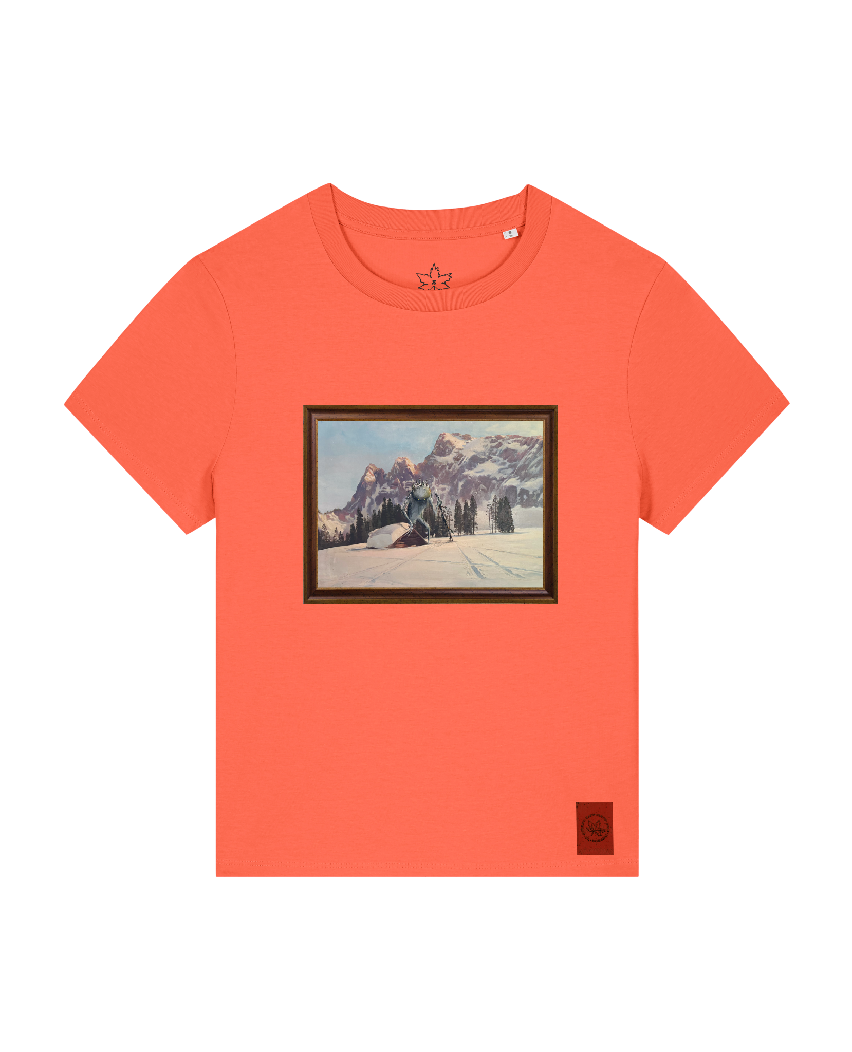 bio-female-medium fit-tshirt-rübezahl in spindler myln-sttw172-mandarine-front