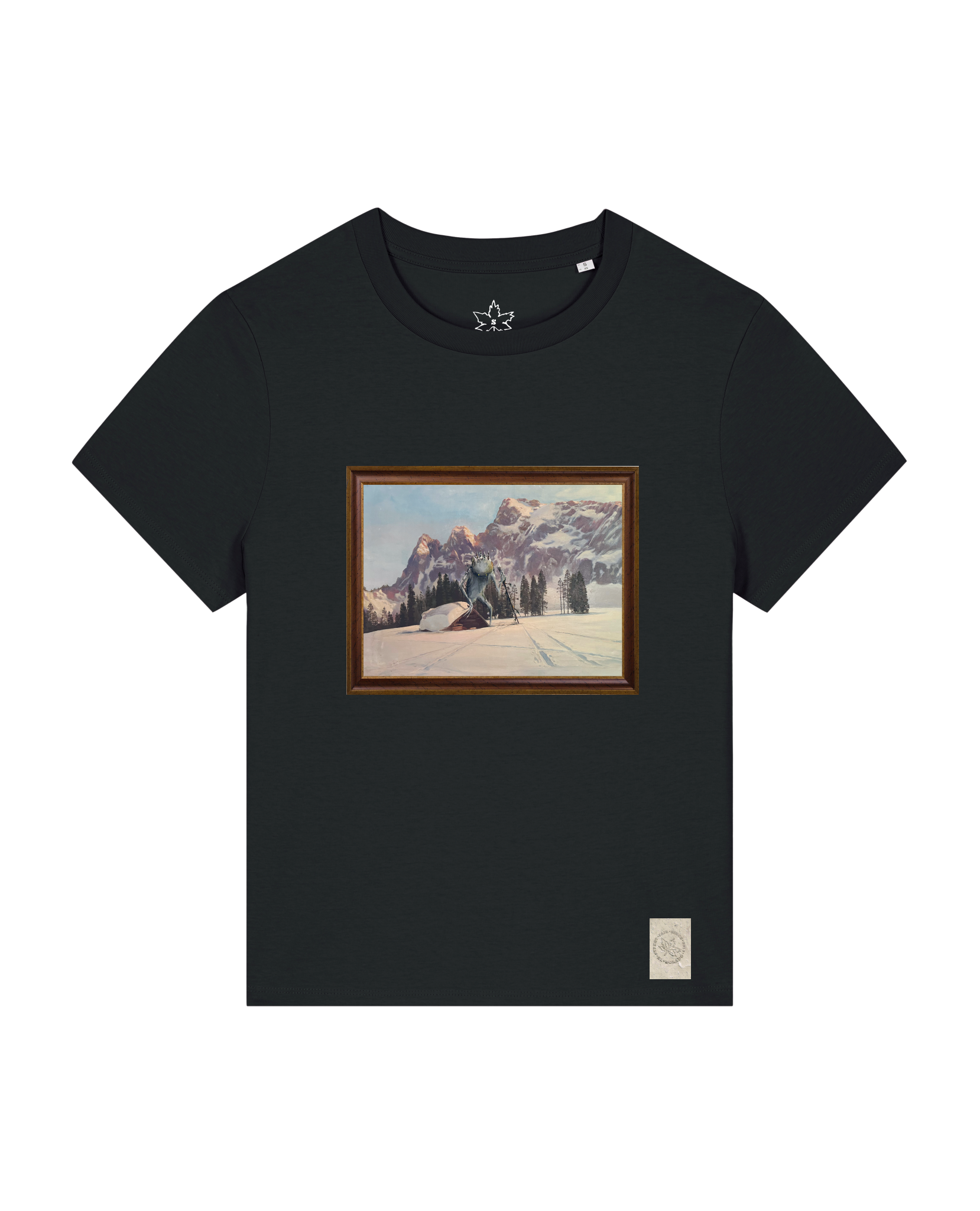 bio-female-medium fit-tshirt-rübezahl in spindler myln-sttw172-schwarz-front