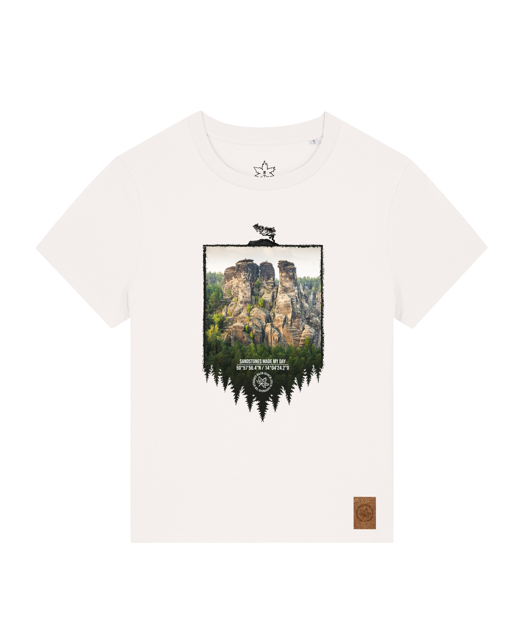 bio-female-medium fit-tshirt-sächsische schweiz-sttw172-bio ei-front