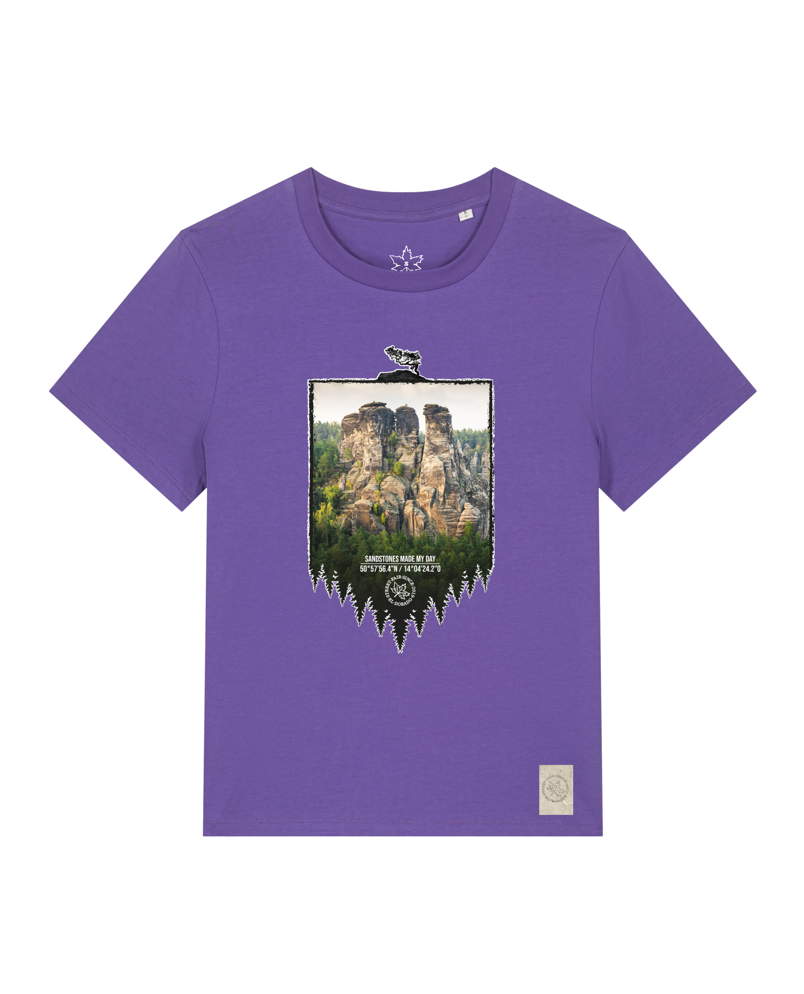bio-female-medium fit-tshirt-sächsische schweiz-sttw172-blaukraut-front