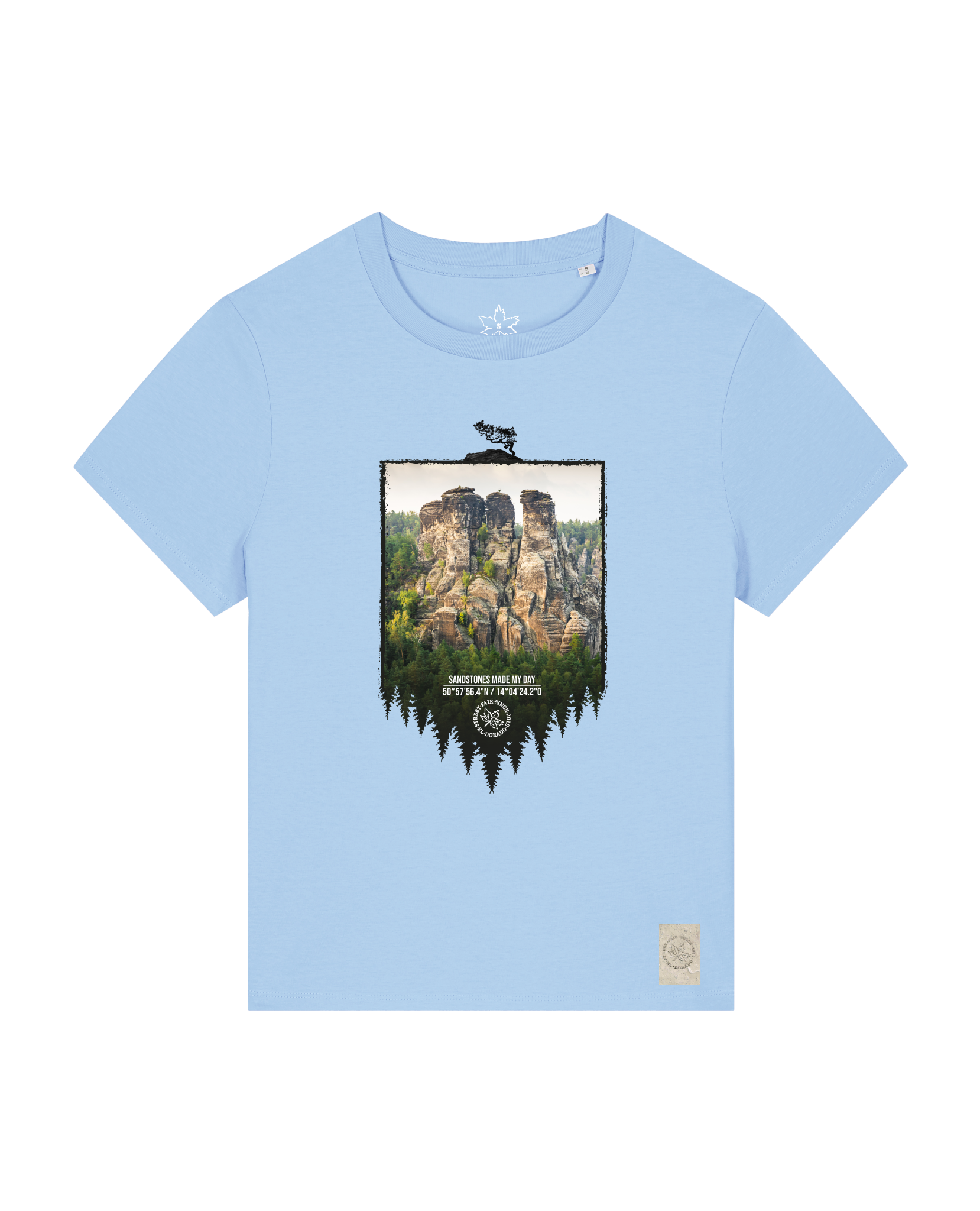 bio-female-medium fit-tshirt-sächsische schweiz-sttw172-lagune-front