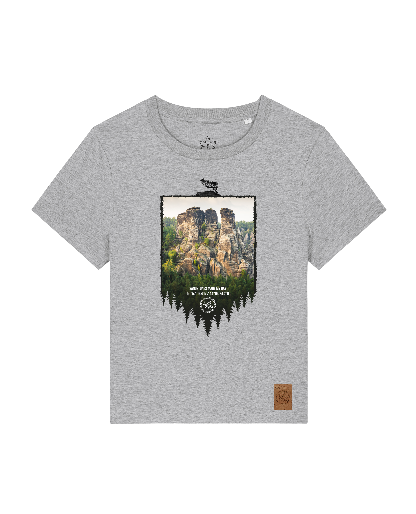 bio-female-medium fit-tshirt-sächsische schweiz-sttw172-mausgrau-front
