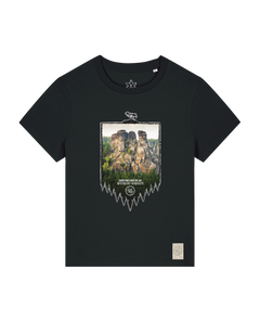 bio-female-medium fit-tshirt-sächsische schweiz-sttw172-schwarz-front