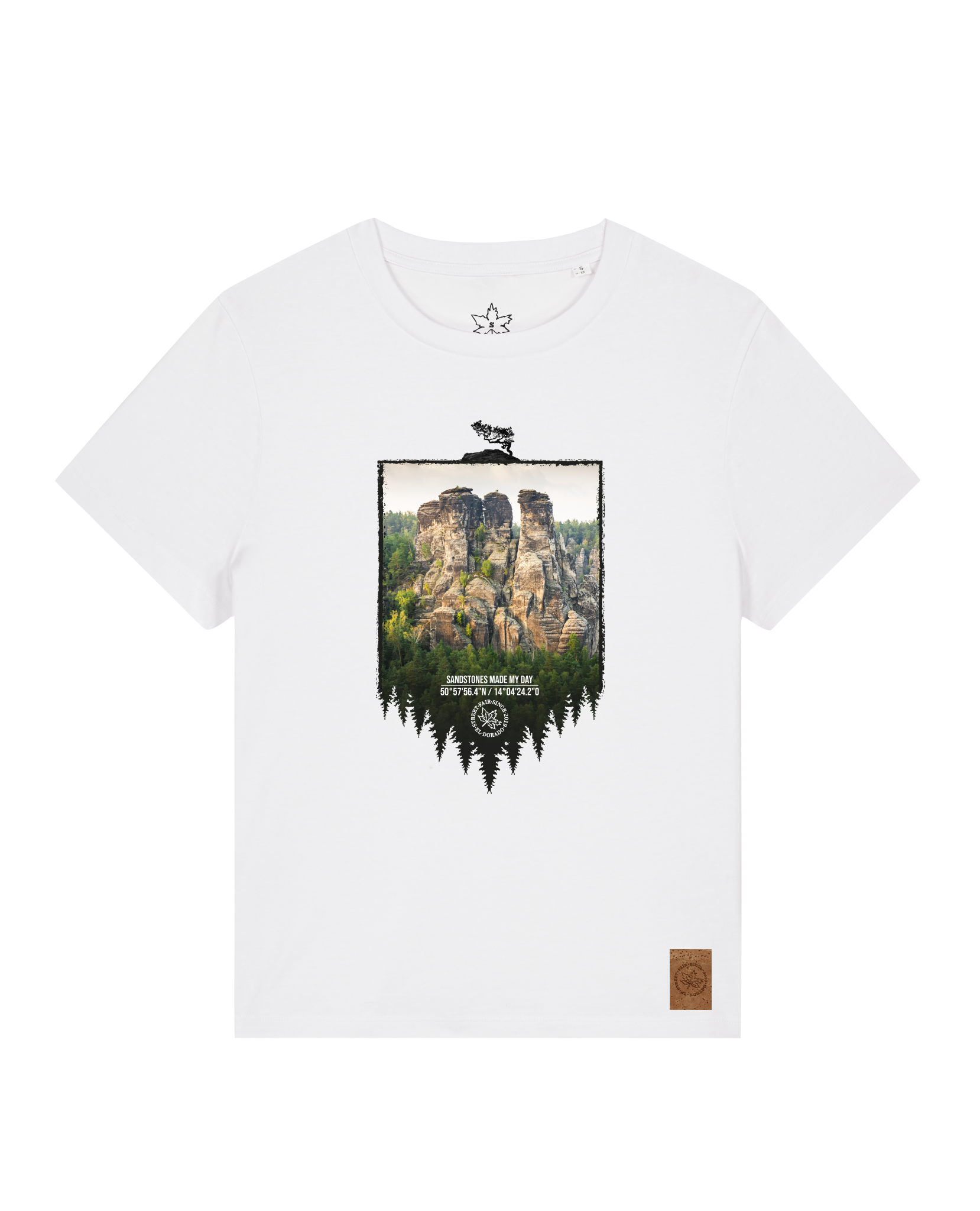 bio-female-medium fit-tshirt-sächsische schweiz-sttw172-weiß-front