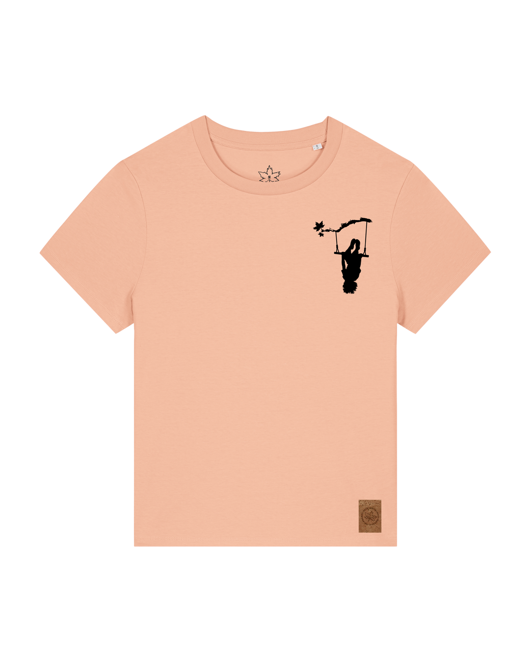 bio-female-medium fit-tshirt-schaukeln (backprint)-sttw172-agyptische keramik-front