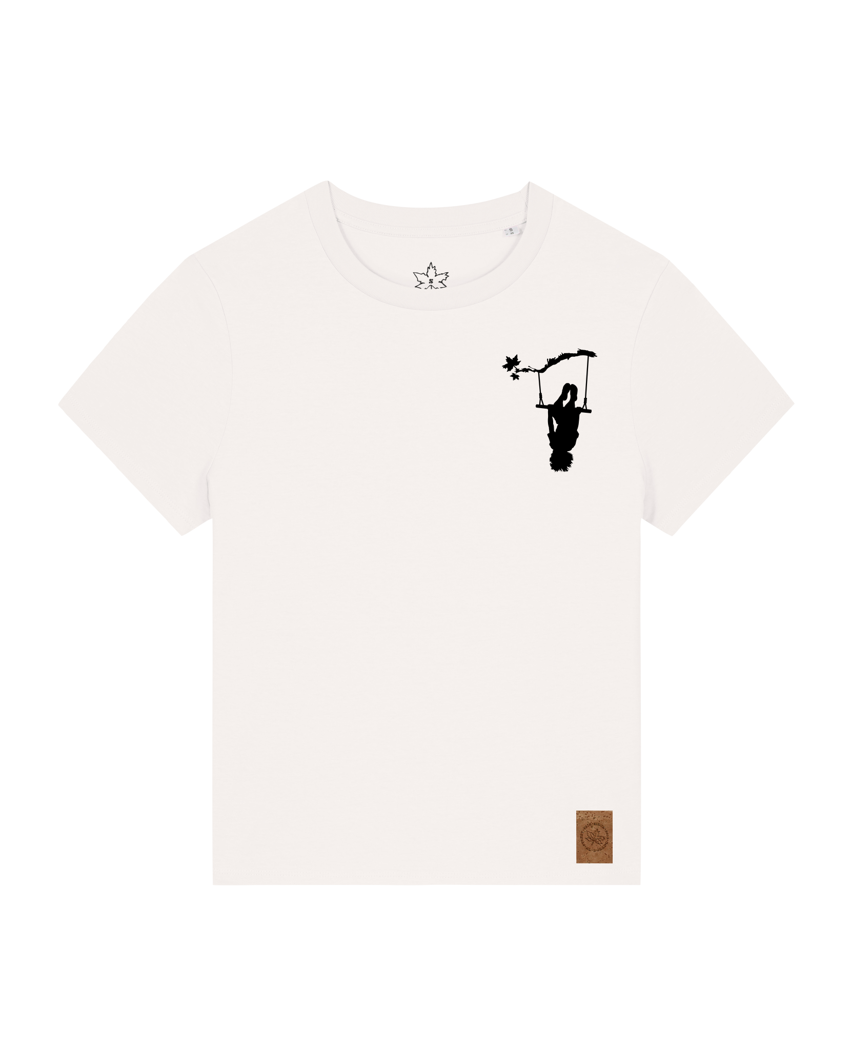 bio-female-medium fit-tshirt-schaukeln (backprint)-sttw172-bio ei-front