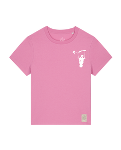 bio-female-medium fit-tshirt-schaukeln (backprint)-sttw172-kaugummi-front