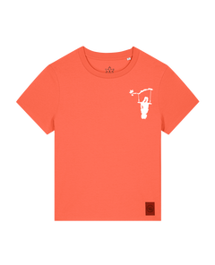 bio-female-medium fit-tshirt-schaukeln (backprint)-sttw172-mandarine-front