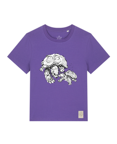 bio-female-medium fit-tshirt-schildkrötis-sttw172-blaukraut-front