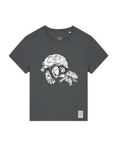bio-female-medium fit-tshirt-schildkrötis-sttw172-eisen-front