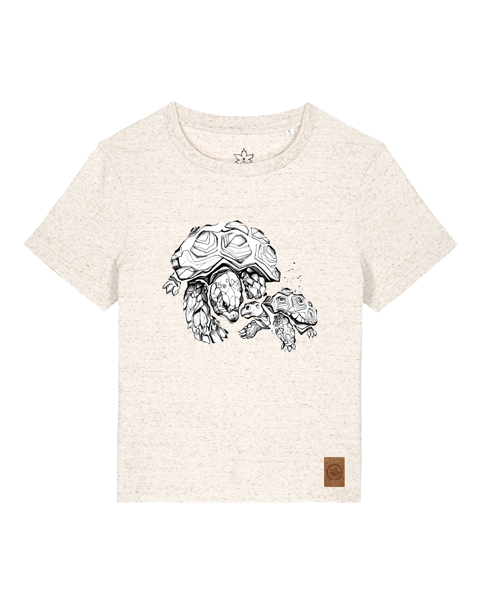 bio-female-medium fit-tshirt-schildkrötis-sttw172-elbsandstein-front