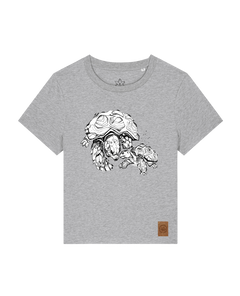 bio-female-medium fit-tshirt-schildkrötis-sttw172-mausgrau-front