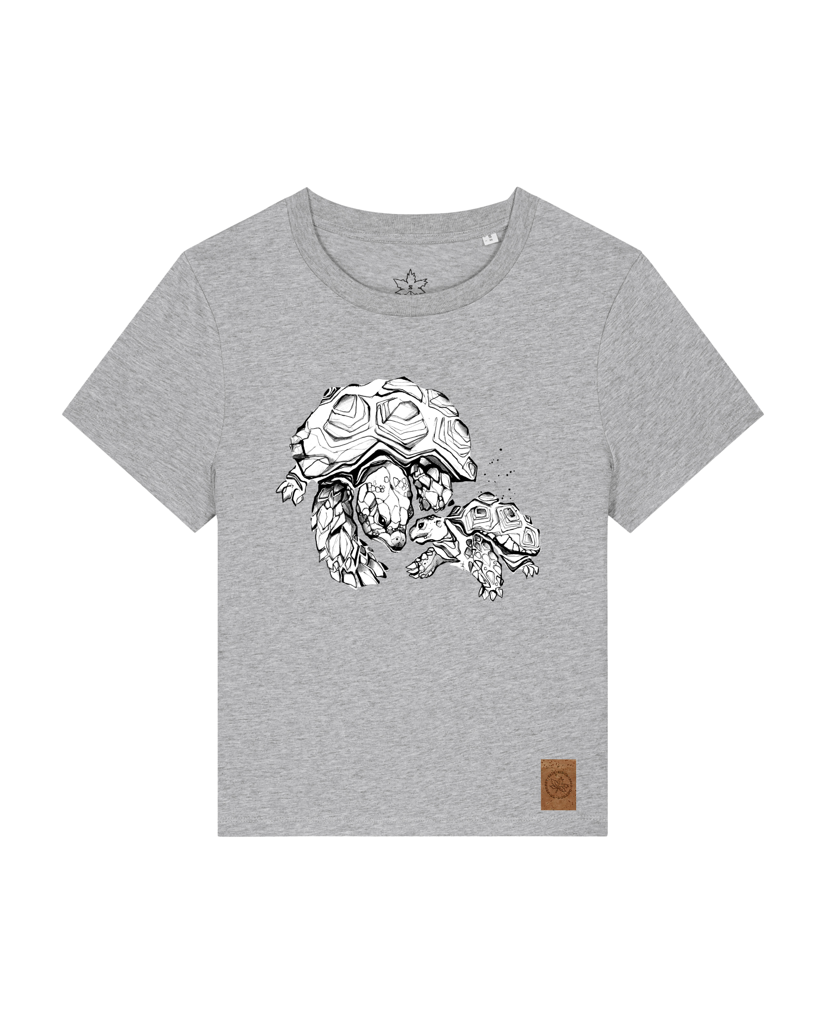 bio-female-medium fit-tshirt-schildkrötis-sttw172-mausgrau-front