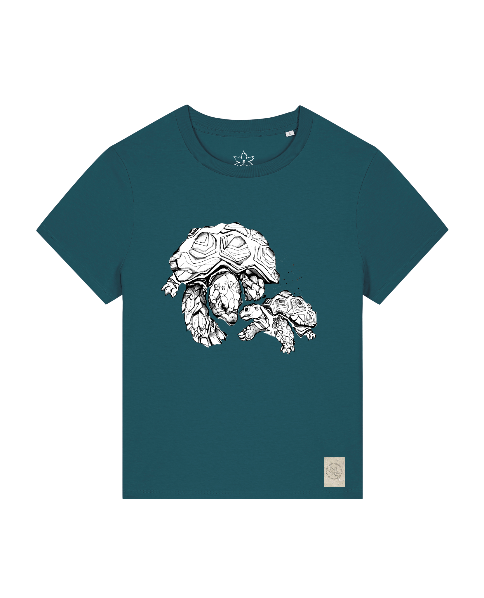 bio-female-medium fit-tshirt-schildkrötis-sttw172-nordmanntanne-front