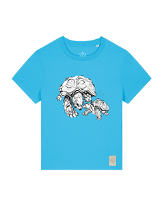 bio-female-medium fit-tshirt-schildkrötis-sttw172-wasserblau-front