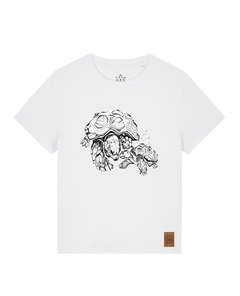 bio-female-medium fit-tshirt-schildkrötis-sttw172-weiß-front