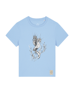 bio-female-medium fit-tshirt-seepferdchen-sttw172-lagune-front