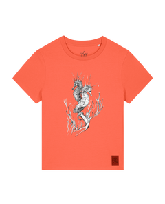 bio-female-medium fit-tshirt-seepferdchen-sttw172-mandarine-front