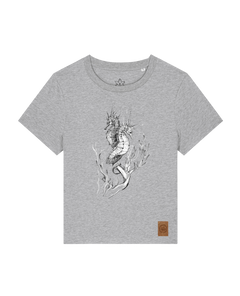 bio-female-medium fit-tshirt-seepferdchen-sttw172-mausgrau-front