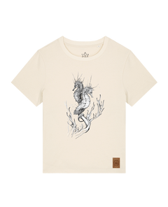 bio-female-medium fit-tshirt-seepferdchen-sttw172-natur-front