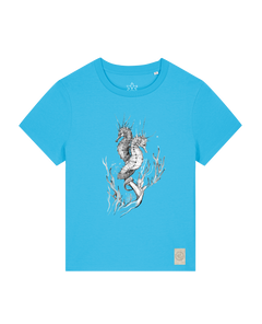 bio-female-medium fit-tshirt-seepferdchen-sttw172-wasserblau-front