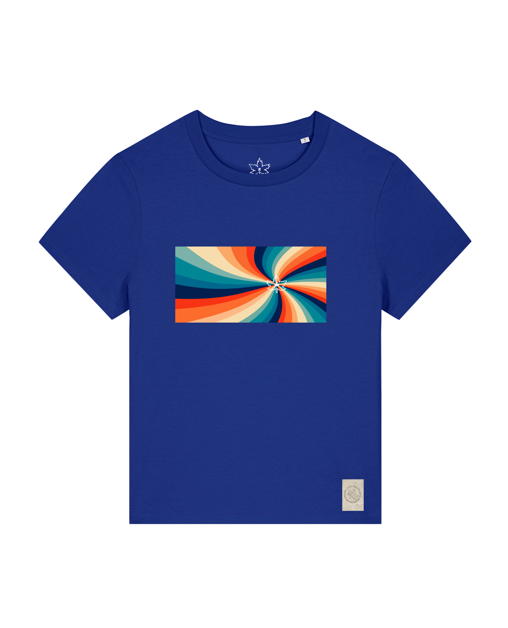 bio-female-medium fit-tshirt-six tees-sttw172-kornblume-front