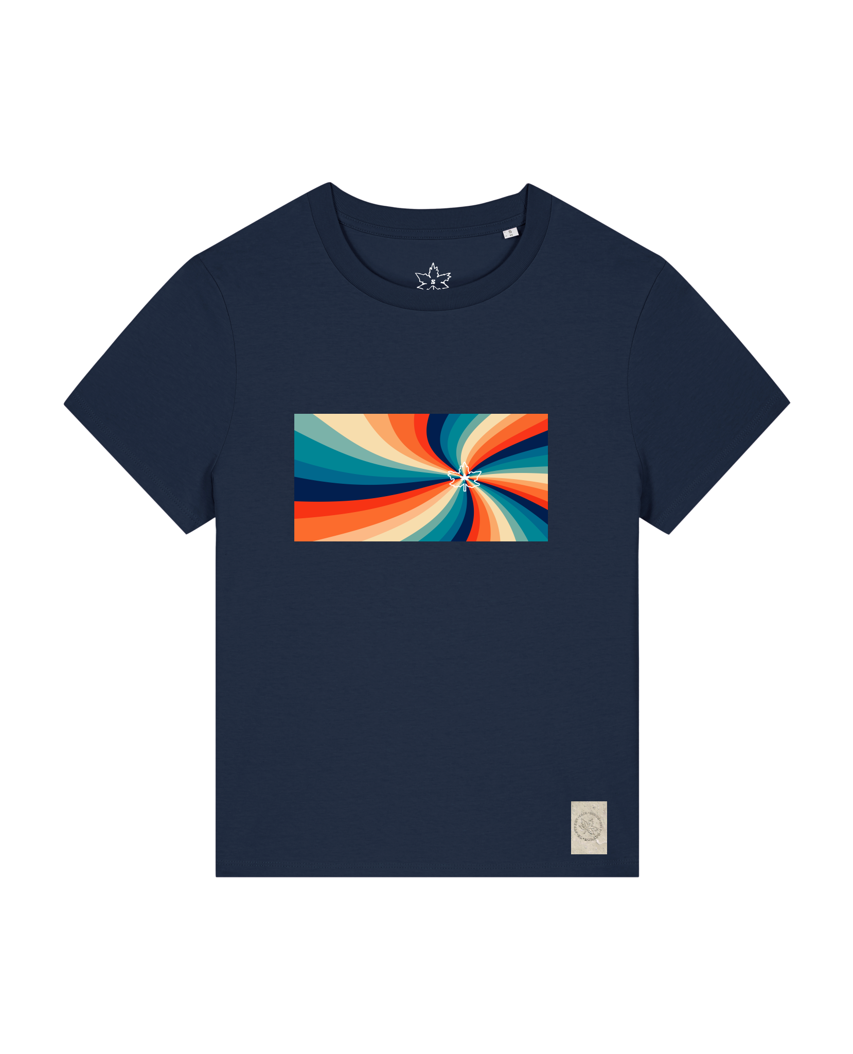 bio-female-medium fit-tshirt-six tees-sttw172-marine-front