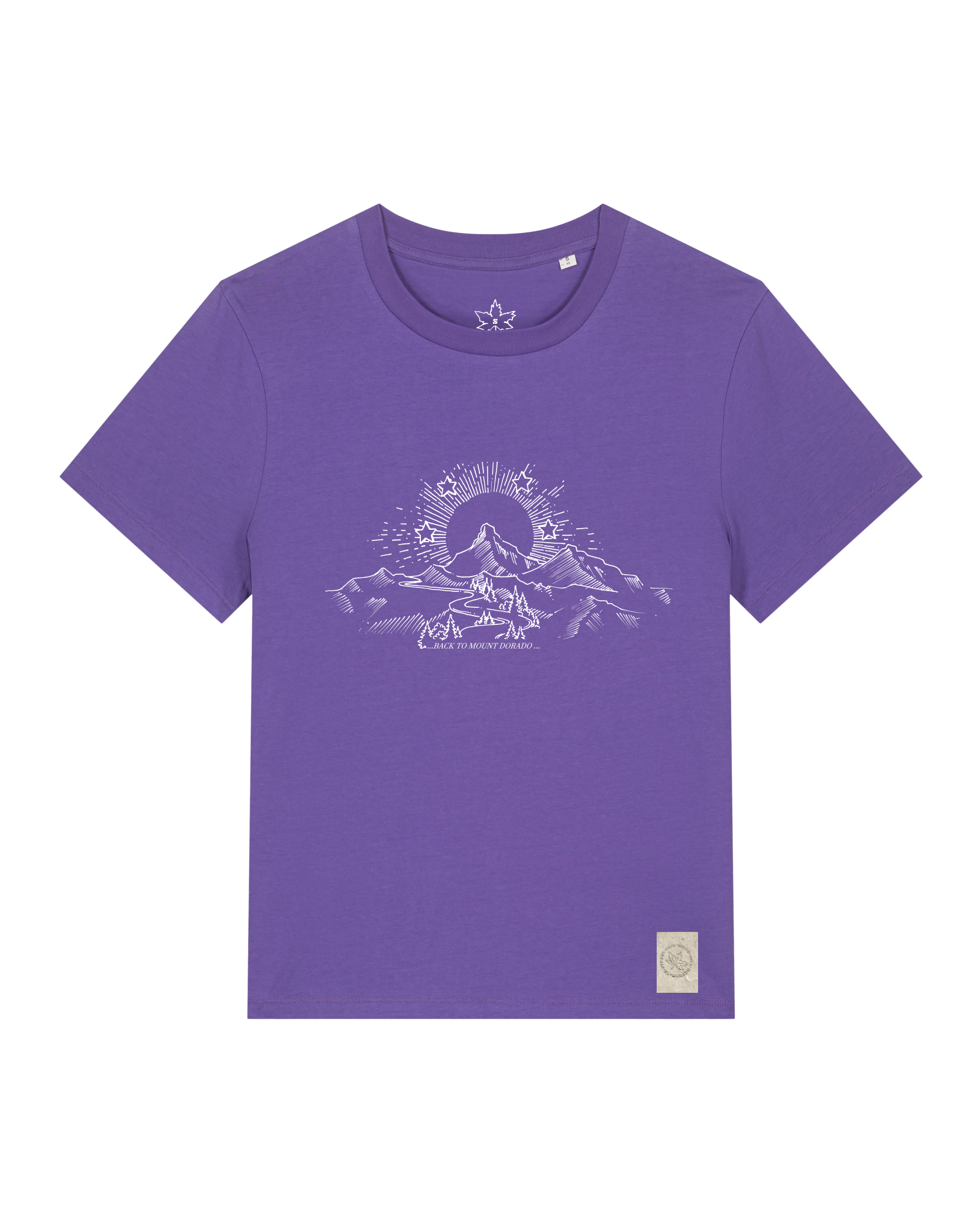 bio-female-medium fit-tshirt-skizzle mounty-sttw172-blaukraut-front