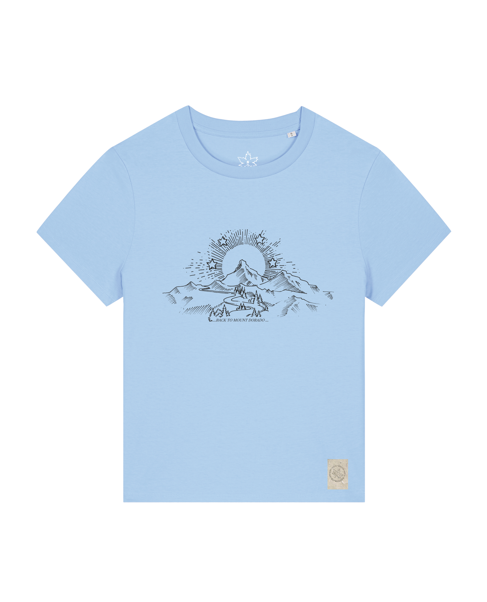 bio-female-medium fit-tshirt-skizzle mounty-sttw172-lagune-front