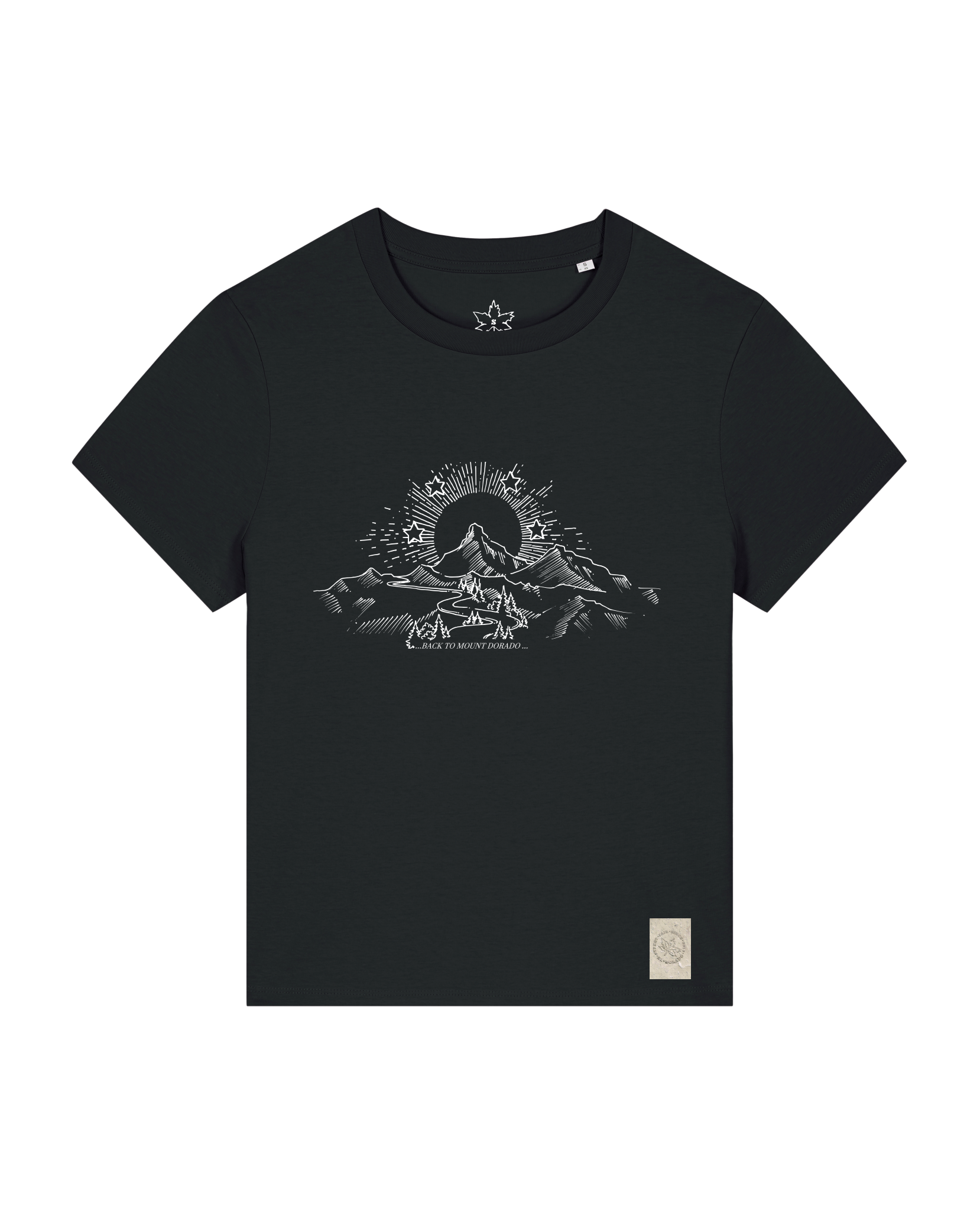 bio-female-medium fit-tshirt-skizzle mounty-sttw172-schwarz-front