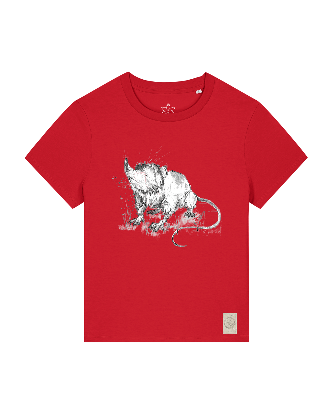 bio-female-medium fit-tshirt-solenodon-sttw172-erdbeere-front