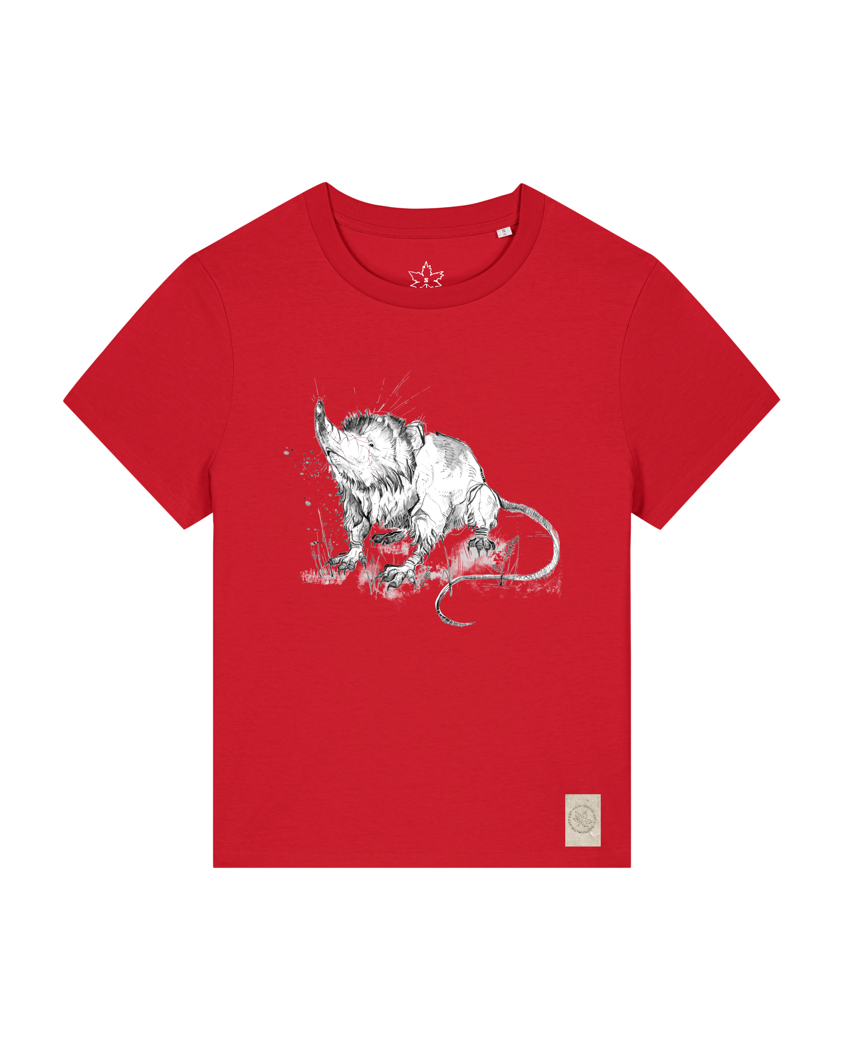 bio-female-medium fit-tshirt-solenodon-sttw172-erdbeere-front