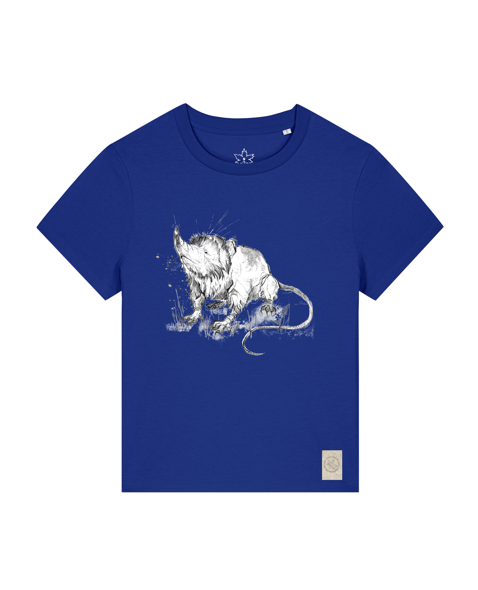 bio-female-medium fit-tshirt-solenodon-sttw172-kornblume-front