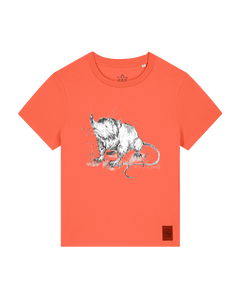 bio-female-medium fit-tshirt-solenodon-sttw172-mandarine-front