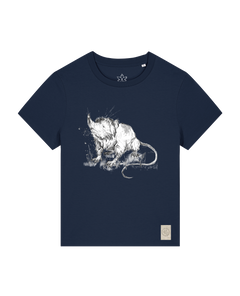 bio-female-medium fit-tshirt-solenodon-sttw172-marine-front
