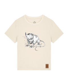 bio-female-medium fit-tshirt-solenodon-sttw172-natur-front