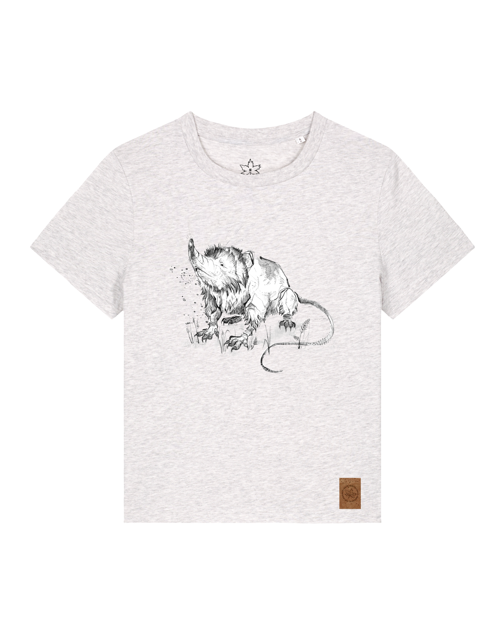 bio-female-medium fit-tshirt-solenodon-sttw172-rennmaus-front