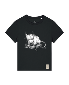 bio-female-medium fit-tshirt-solenodon-sttw172-schwarz-front