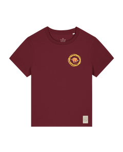 bio-female-medium fit-tshirt-spaghetti (backprint)-sttw172-burgunder rot-front