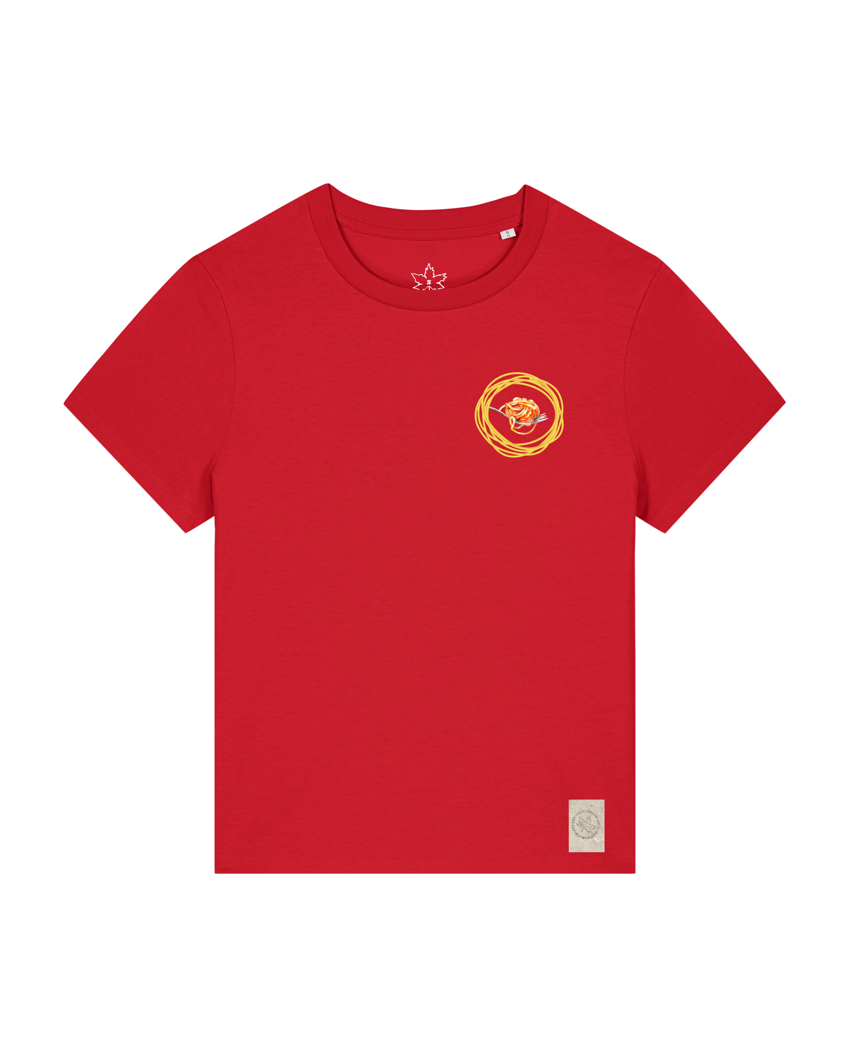 bio-female-medium fit-tshirt-spaghetti (backprint)-sttw172-erdbeere-front