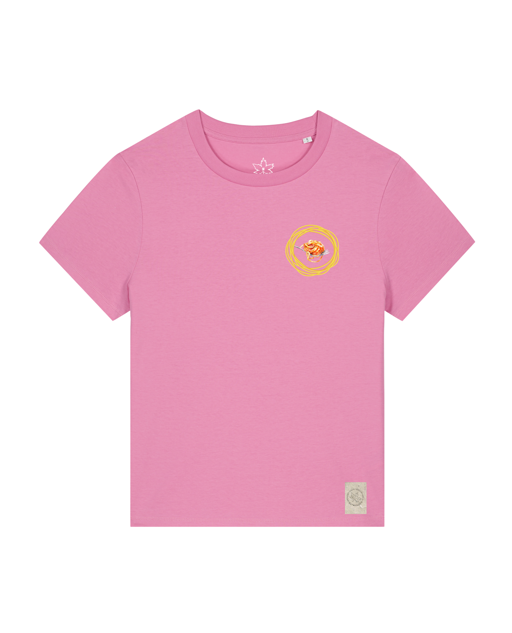 bio-female-medium fit-tshirt-spaghetti (backprint)-sttw172-kaugummi-front