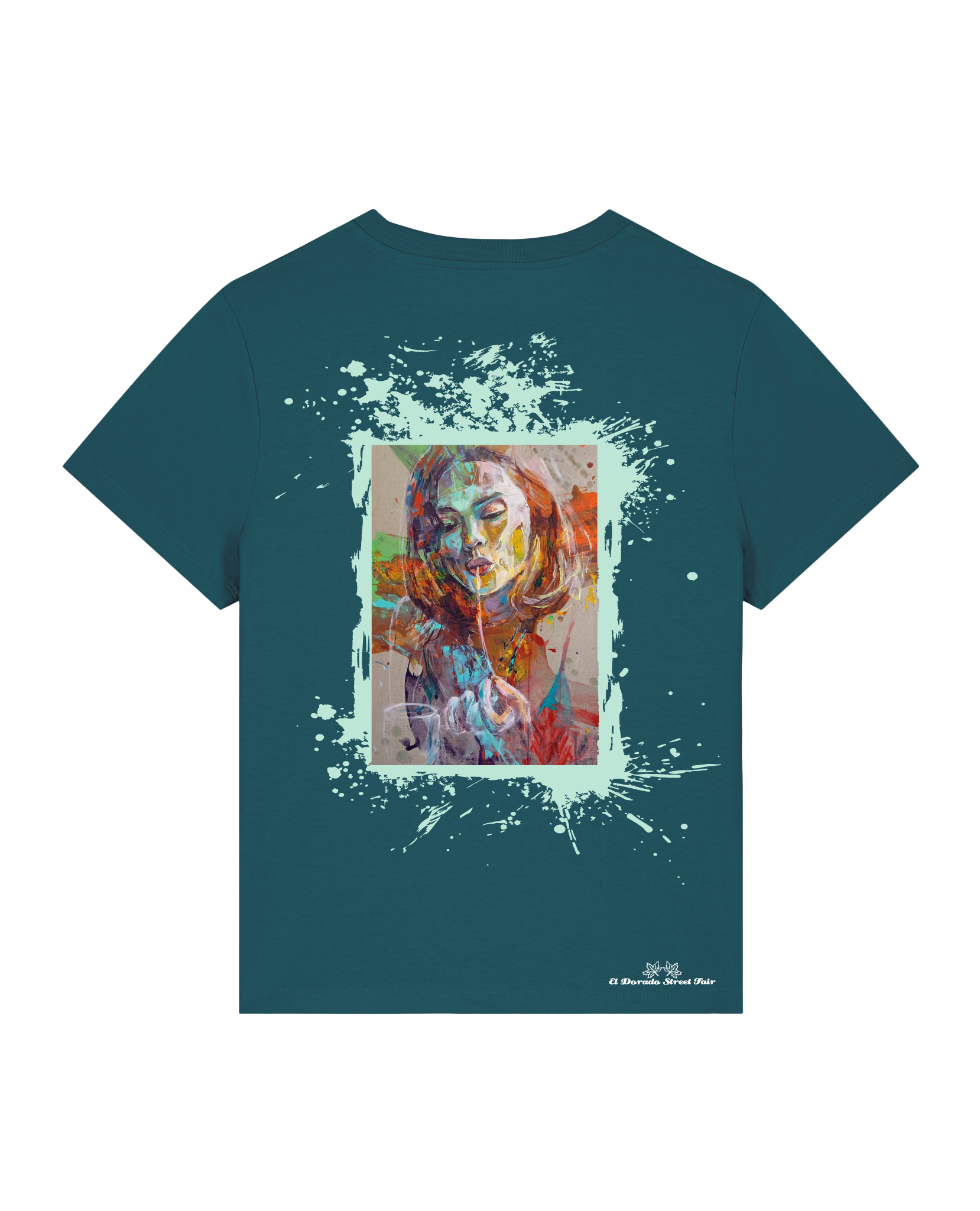 Bio Damen Medium Fit T-Shirt Spaghetti (Backprint)